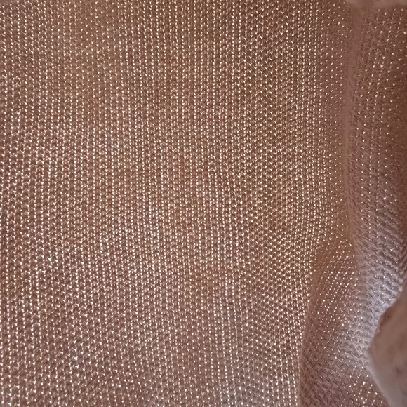 Gap Women's Sz XL Cable Knit Sweater Fisherman Chunky Blush Pink Preppy Academia - Picture 6 of 7